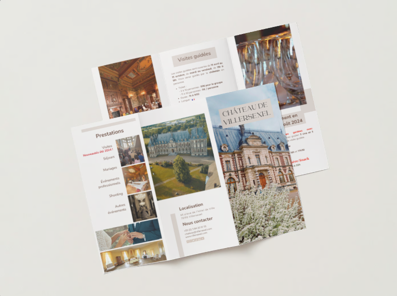 Dépliant 3 volets Château de Villersexel