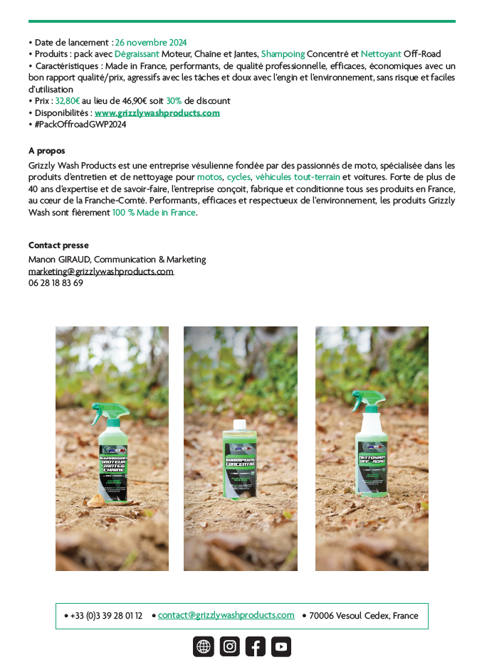 communiqué de presse 2024 – GRIZZLY WASH PRODUCTS 3