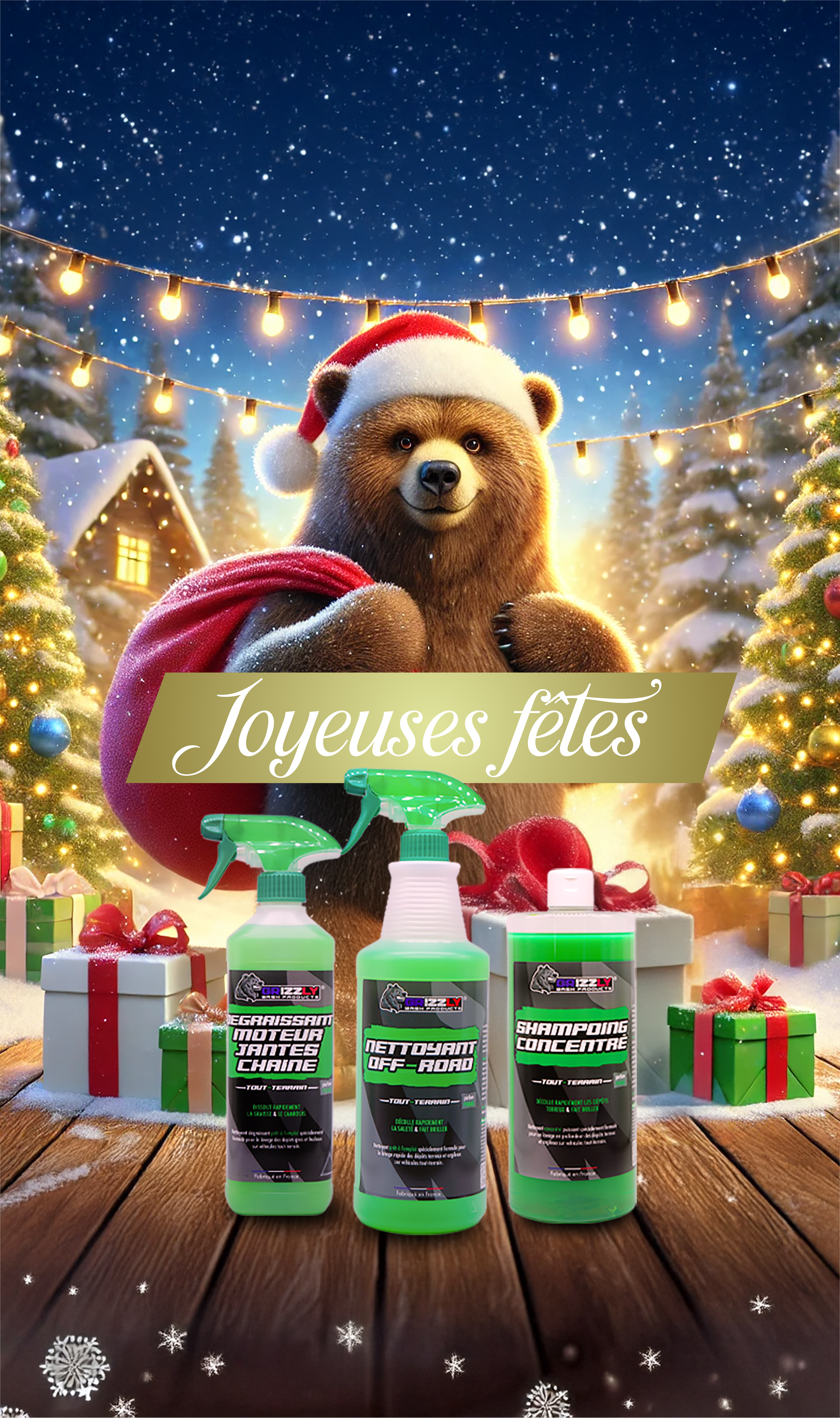 story joyeuses fetes GRIZZLY WASH PRODUCTS